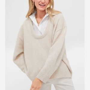 Tuckernuck Pomander Place Oatmeal Dickey Sweater Size Small